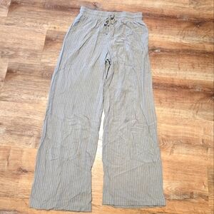 Altar'd State Tan Striped Linen Blend Pants Mediun